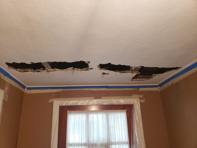 holes in plaster ceiling