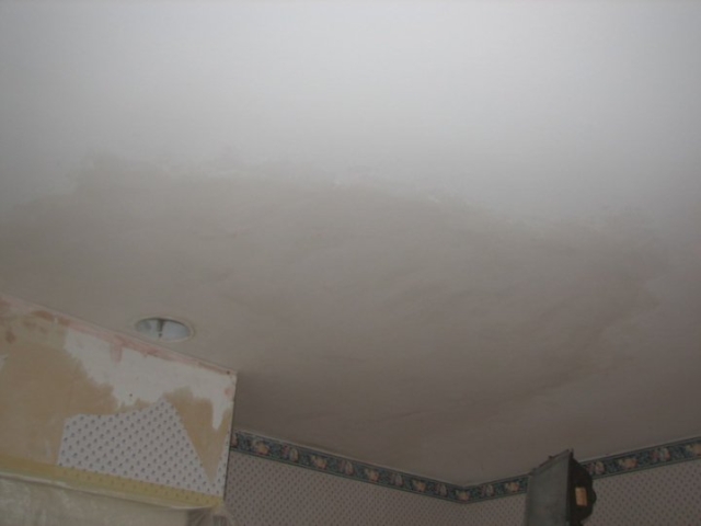 plaster patched ceiling - Clarence