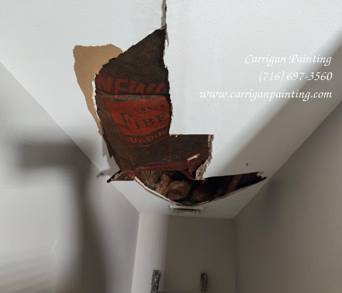 Hole in drywall ceiling