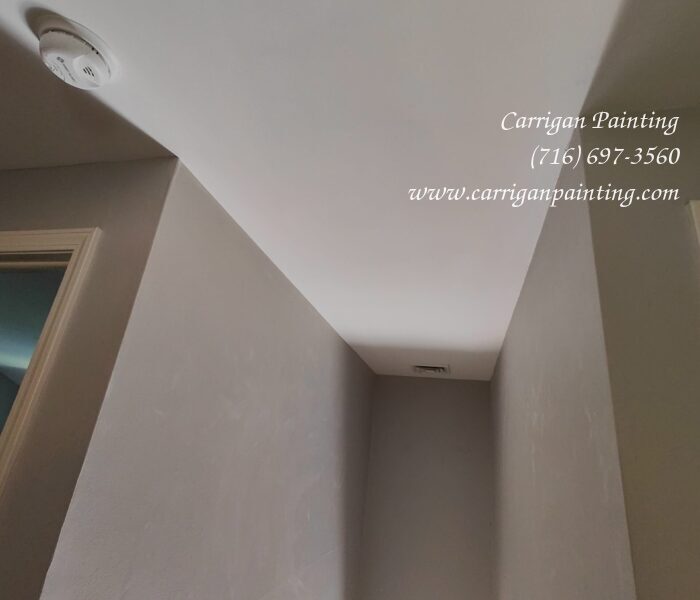 repaired drywall ceiling