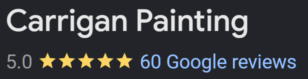 Carrigan Painting is 5 star rated for 16 consecutive years. A feat no other local painting company has achieved.