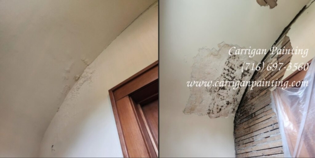 water damage plaster ceiling repair