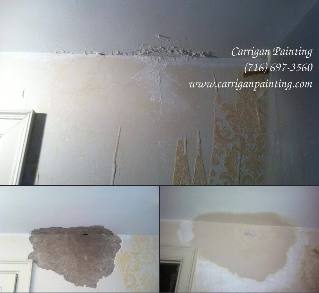 plaster ceiling repair water damage clarence ny
