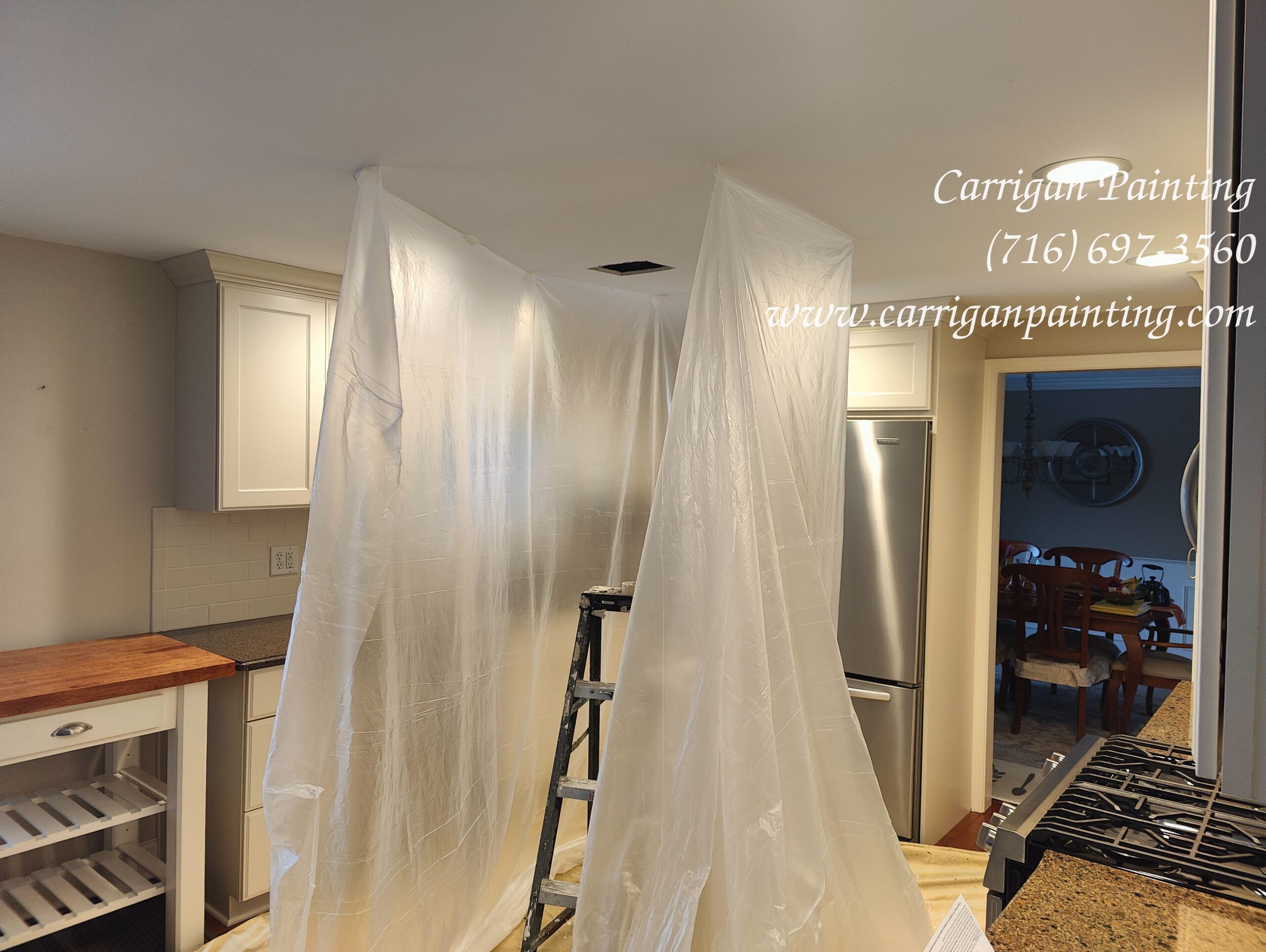 Ceiling hole caused by a plumber