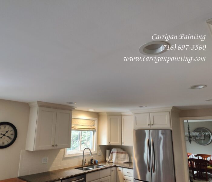 kitchen ceiling repaired and painted