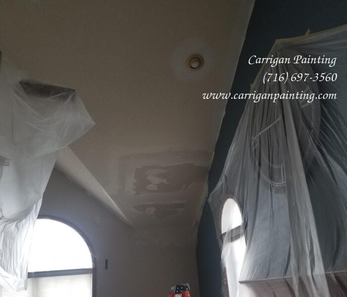 Popcorn ceiling repair