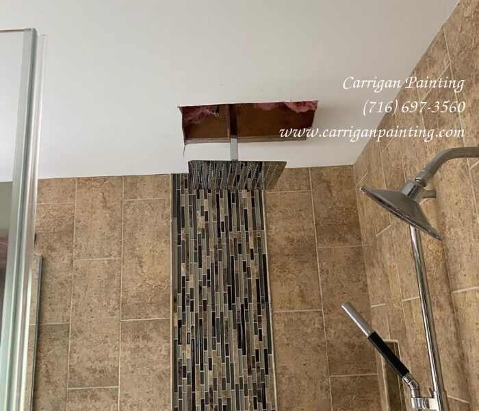 Bathroom ceiling damage