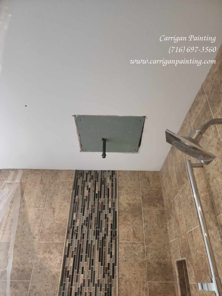 Small Bathroom Ceiling Repair in Clarence.