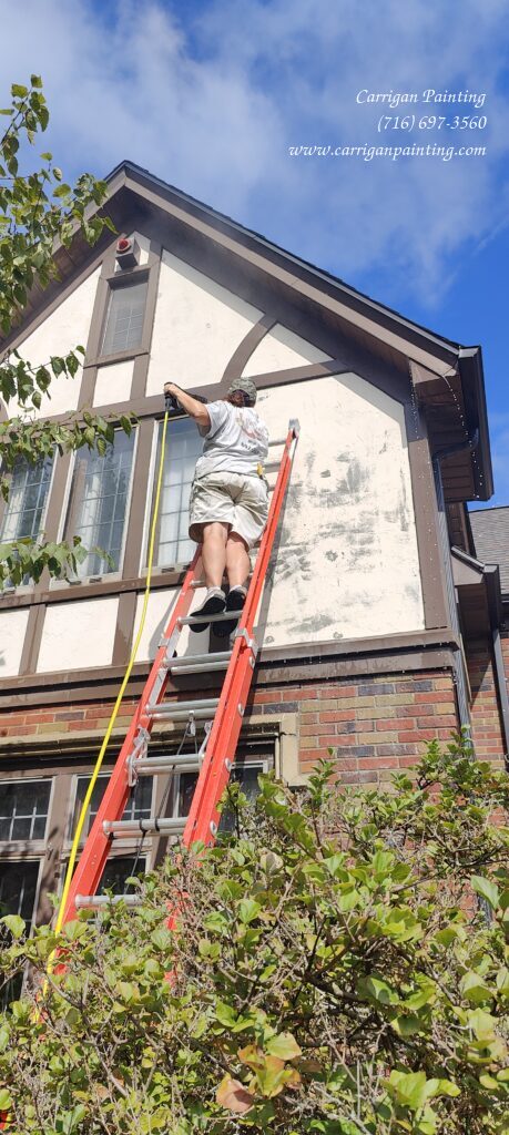 Painting a Tudor Home in Kenmore - Last Exterior House Painting of 2024!