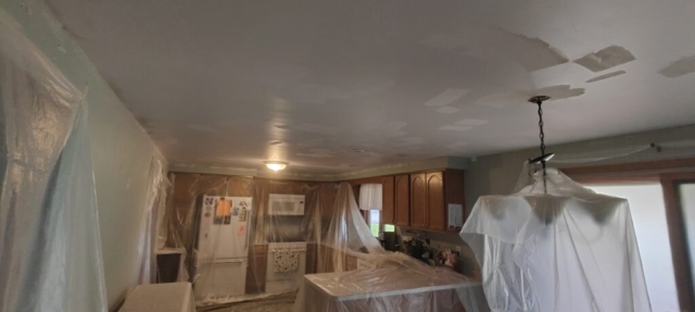 Patching kitchen ceiling