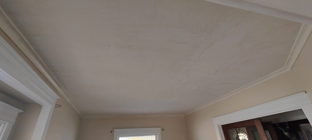 Even a 125 Year Old Plaster Ceiling can be Beautiful 14 skim coated ceiling