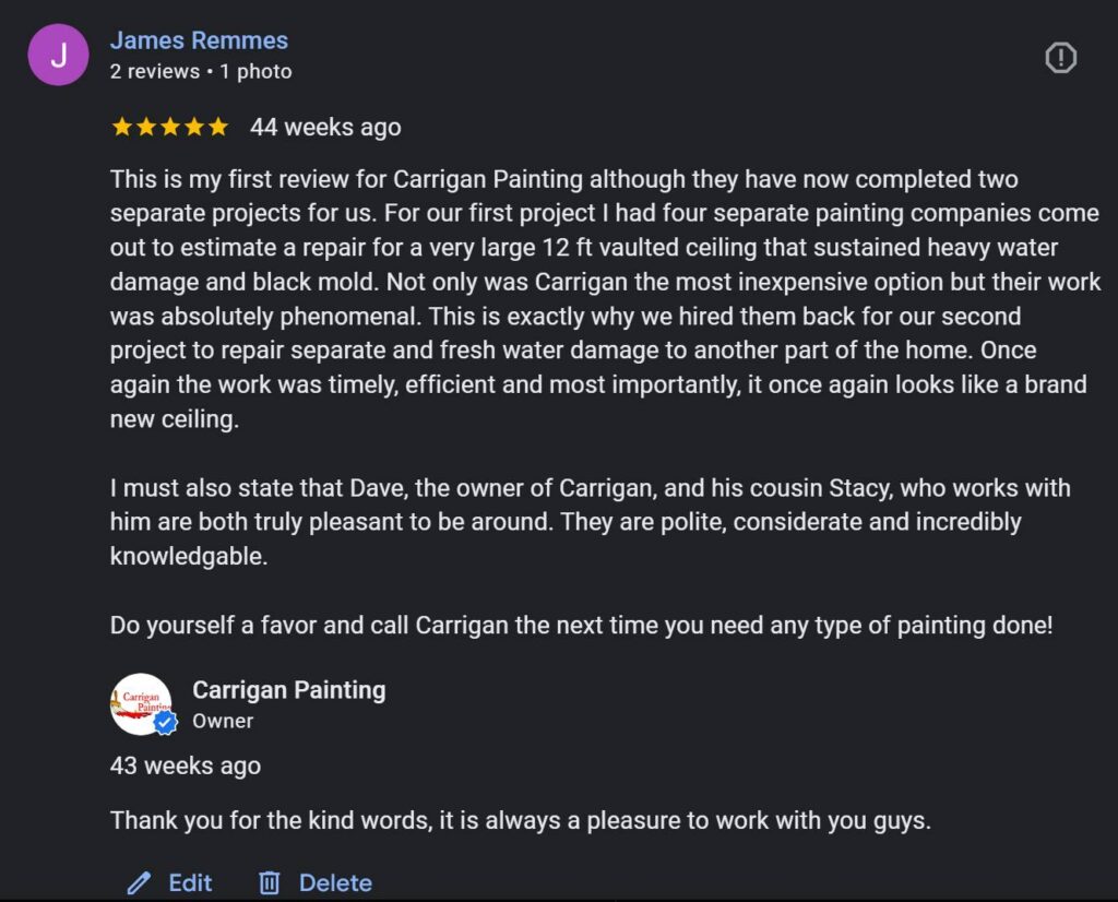 Carrigan Painting's Reviews