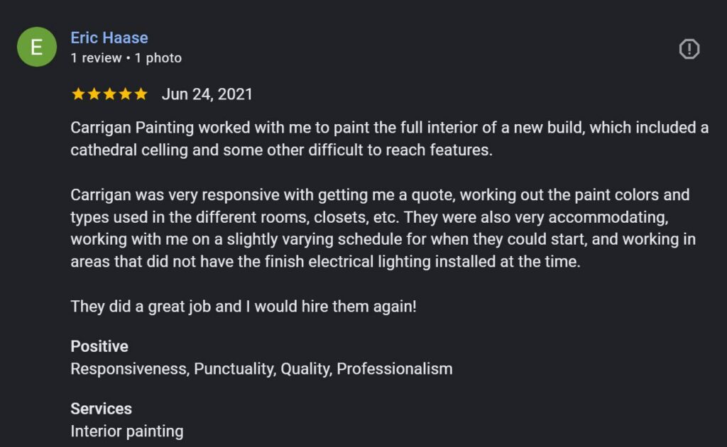 Carrigan Painting's Reviews