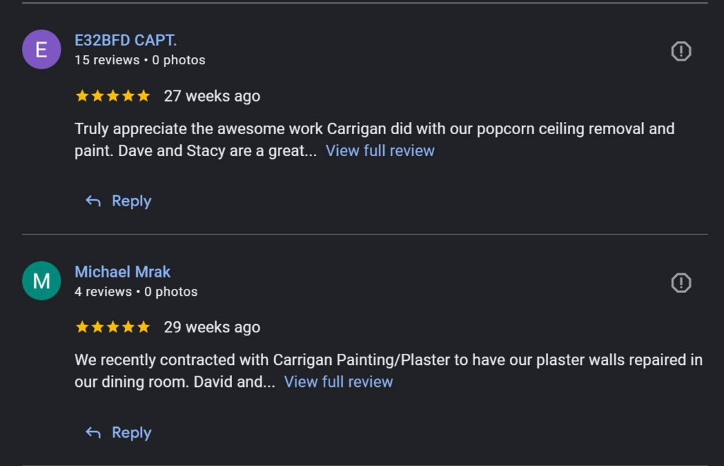 Carrigan Painting's Reviews