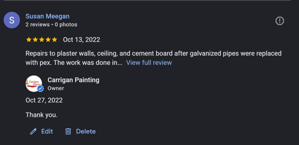 Carrigan Painting's Reviews