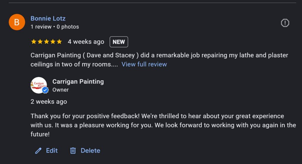 Carrigan Painting's Reviews