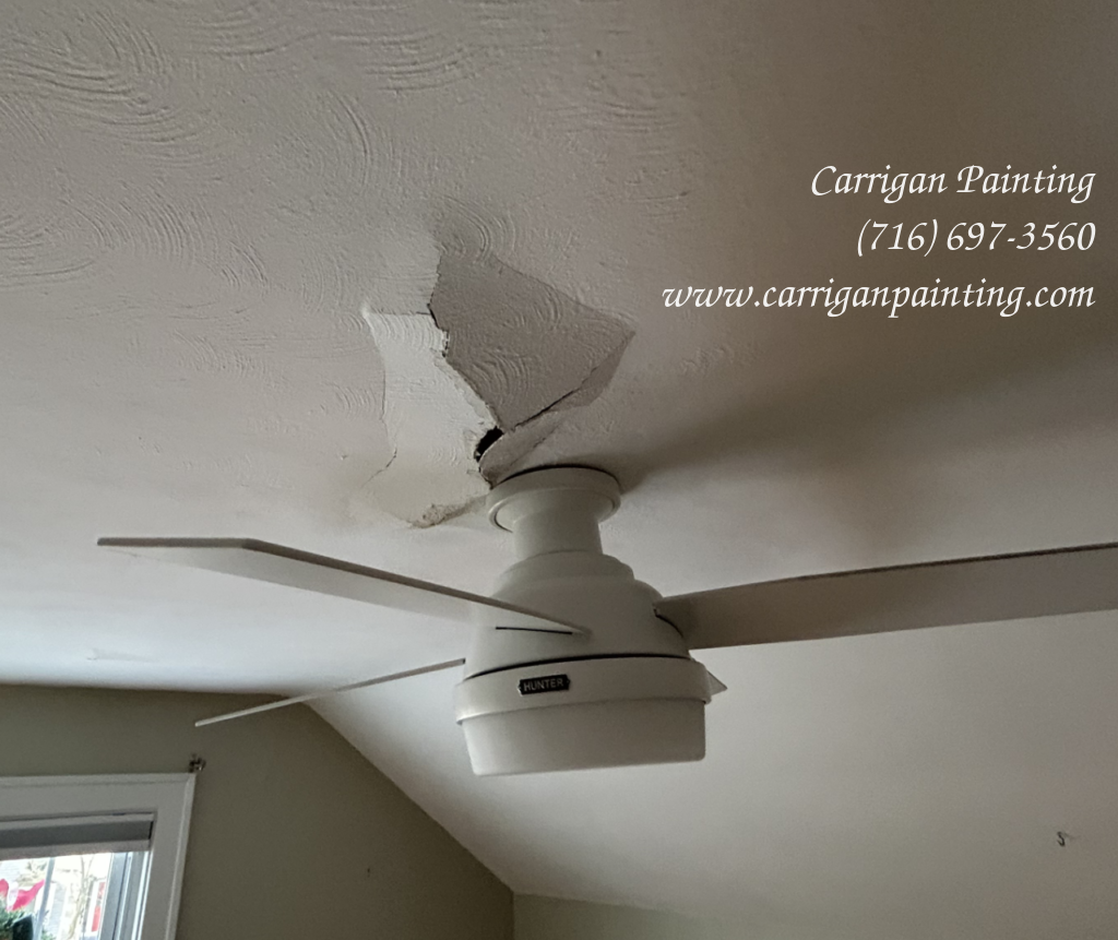 The Curse of the Plaster Bulge Strikes Again! - The Carrigan Archives plaster bulge on ceiling