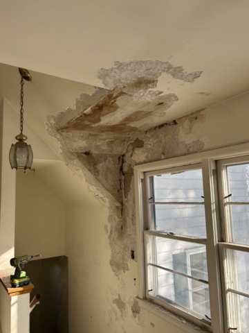 Small roof leak causes major water damage!