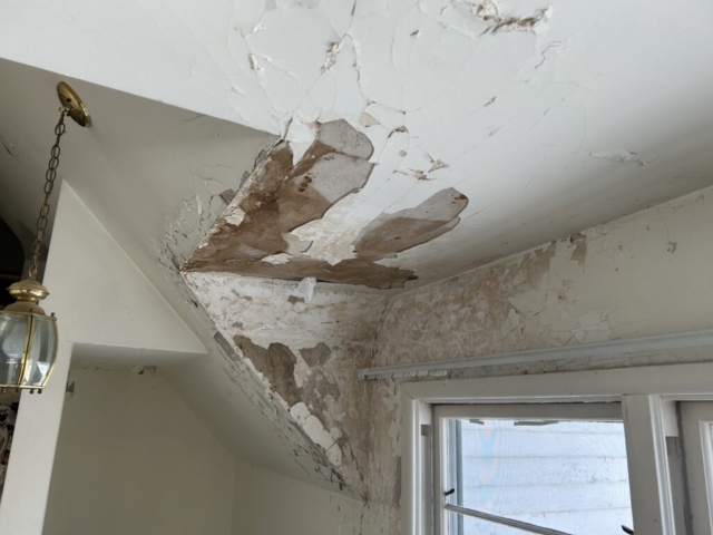 Small roof leak causes major water damage!