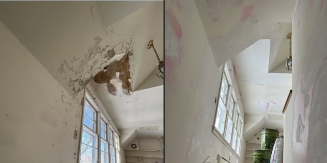 Small roof leak causes major water damage!