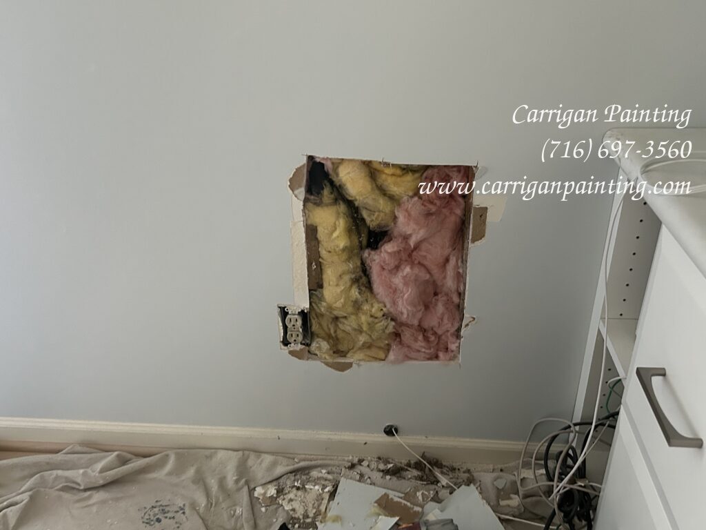 beehive removed, insulation installed