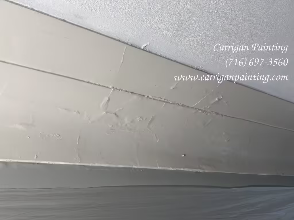 water damaged plaster cornice