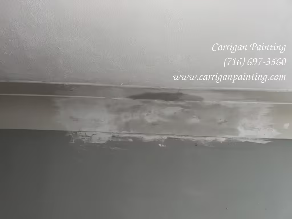 Plaster cornice repaired - wet plaster