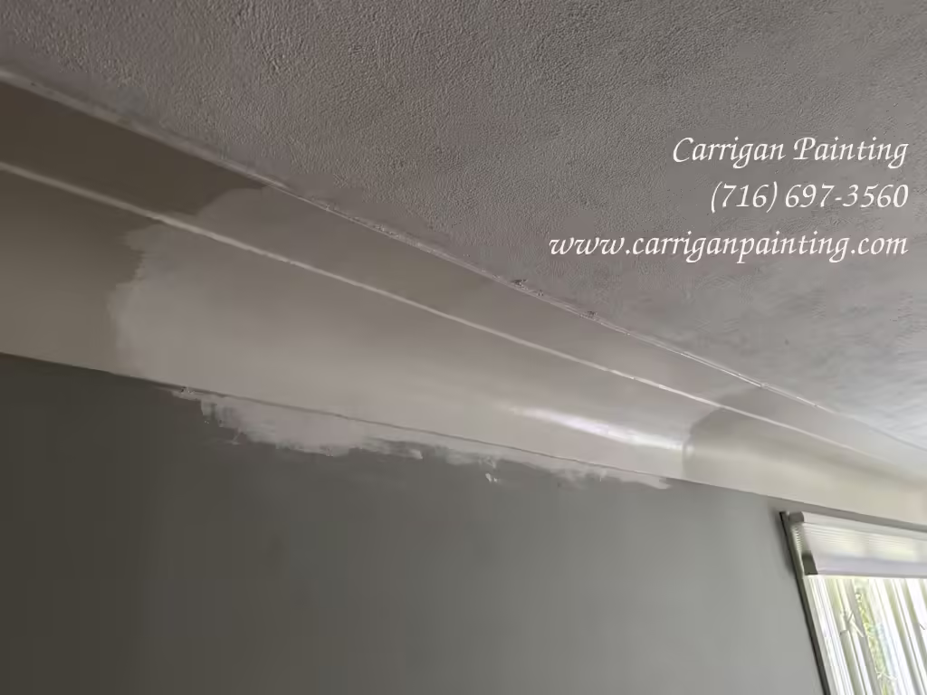 plaster cornice spot painted