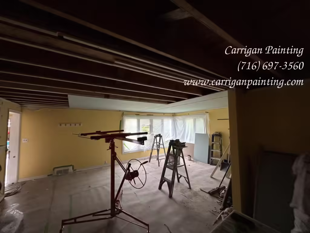 🛠️ Plaster Ceiling Replacement: Installing a New Ceiling in Williamsville – Part II