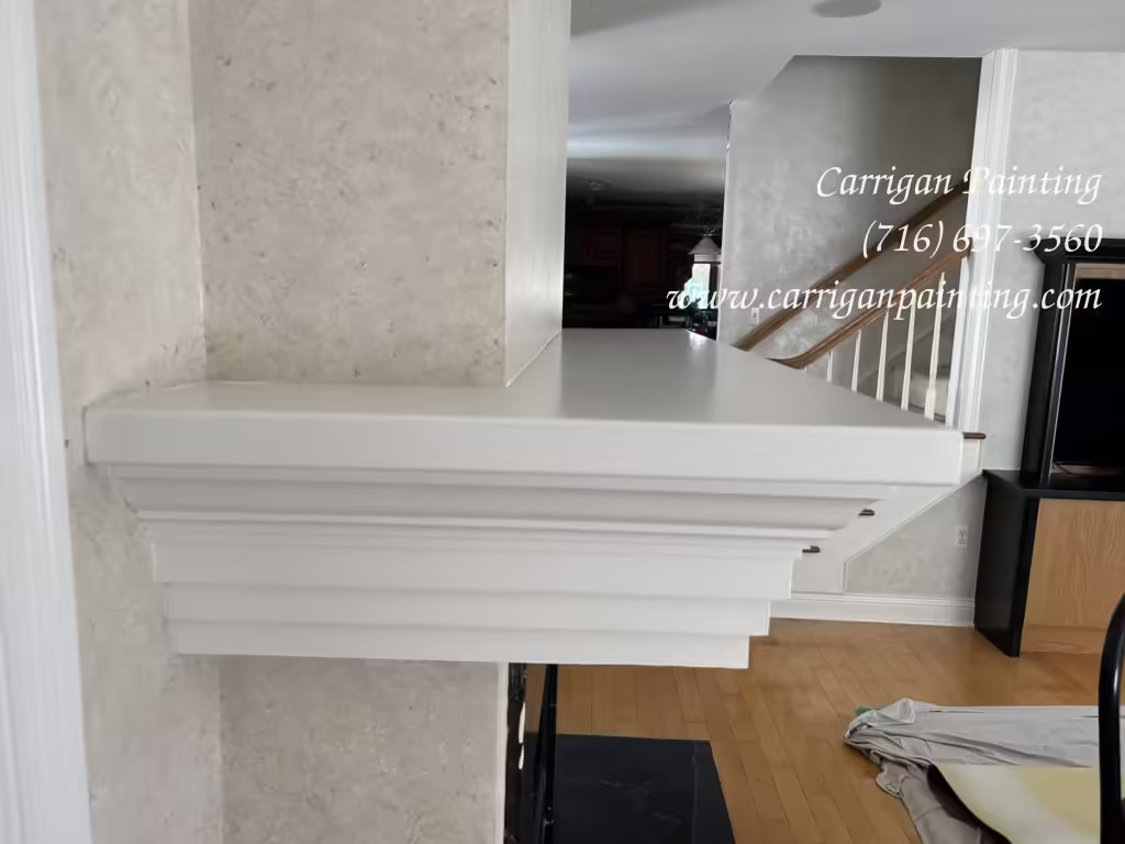 fireplace mantle painting  in Woodwind Acres, Orchard Park, NY