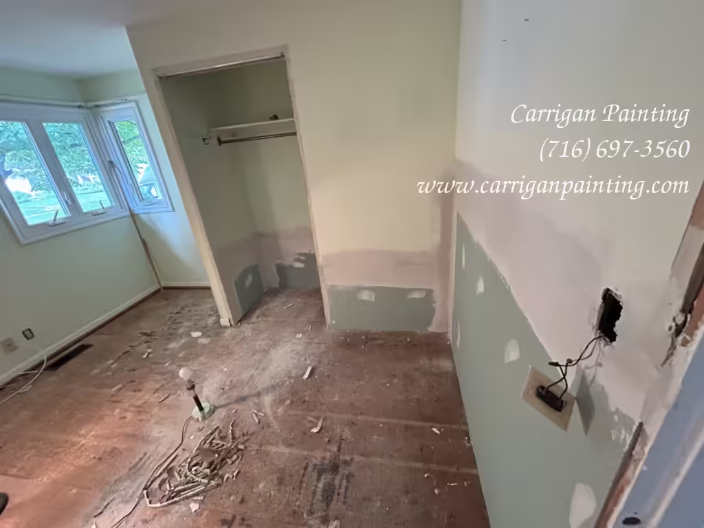 Drywall repair in a home in Green Acres North, Tonawanda NY 14150 - during