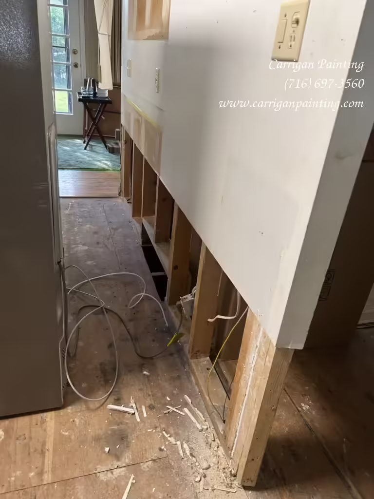 Drywall repair - before in a home in Green Acres North, Tonawanda NY 14150