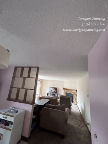 Painted popcorn ceiling in Cheektowaga NY 14227