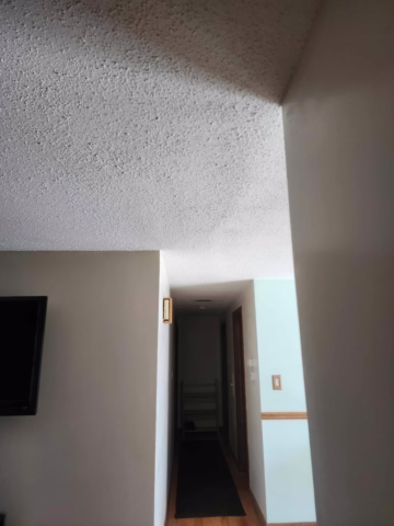 Lancaster NY 14086 Popcorn Ceiling Repaired and Painted