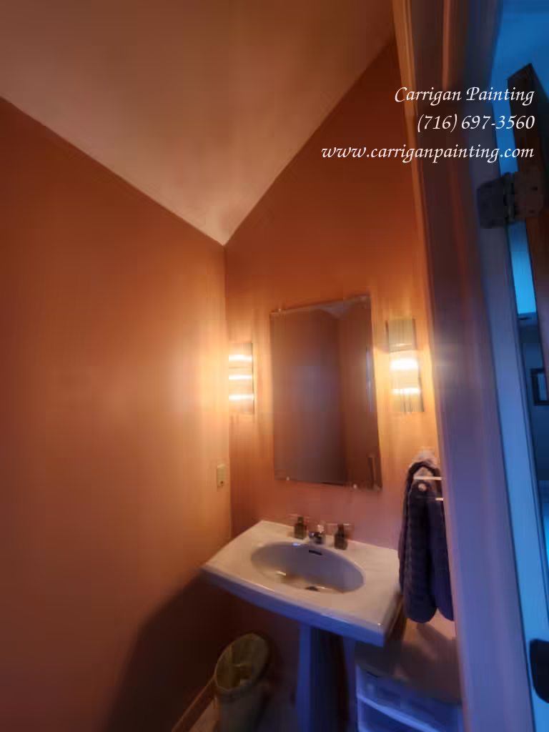 Bathroom freshly painted in Roxbury Park, East Amherst NY 14051