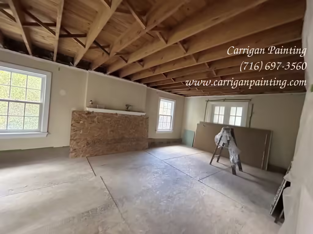 Plaster ceiling removed in Snyder NY 14226