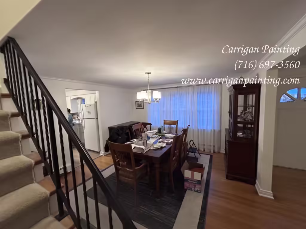 After painting the walls and ceiling in this dining room in West Seneca NY