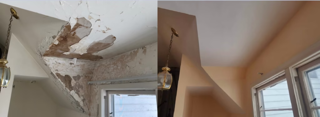 Small roof leak causes major water damage!