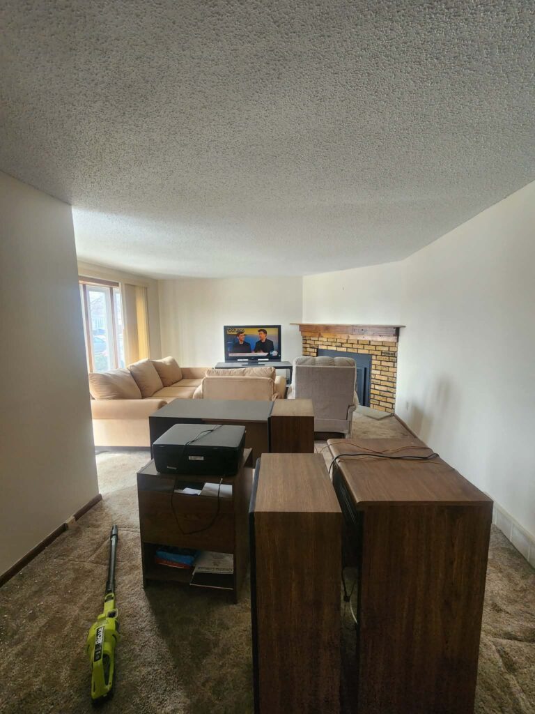 Living room freshly painted - After