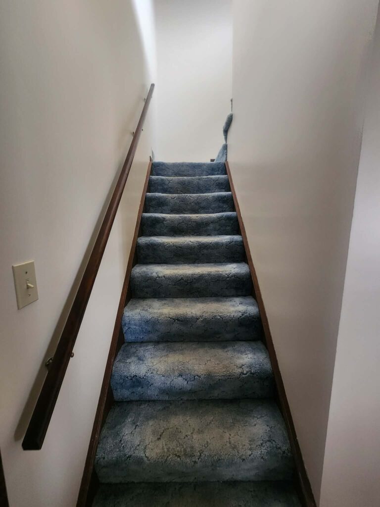 bottom of stairway looking up