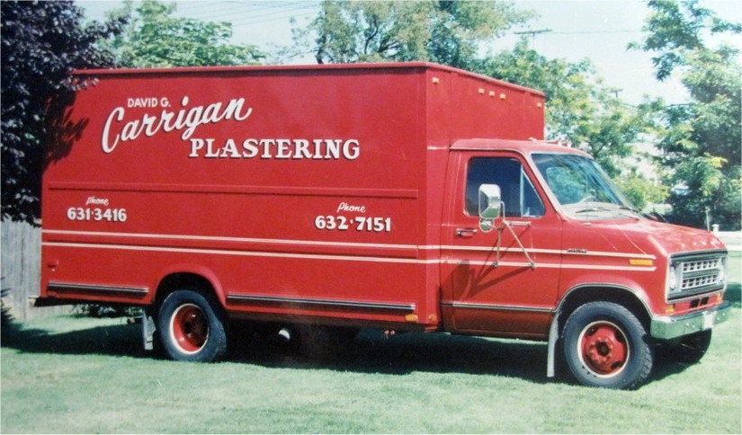 Carrigan Plastering work truck, second generation, Buffalo New York circa 1995