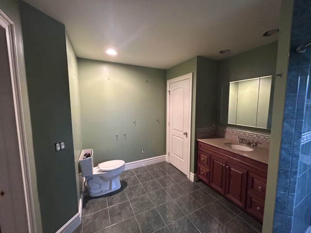 master bathroom freshly painted