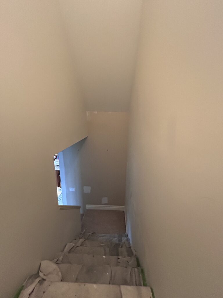 stairwell painting before
