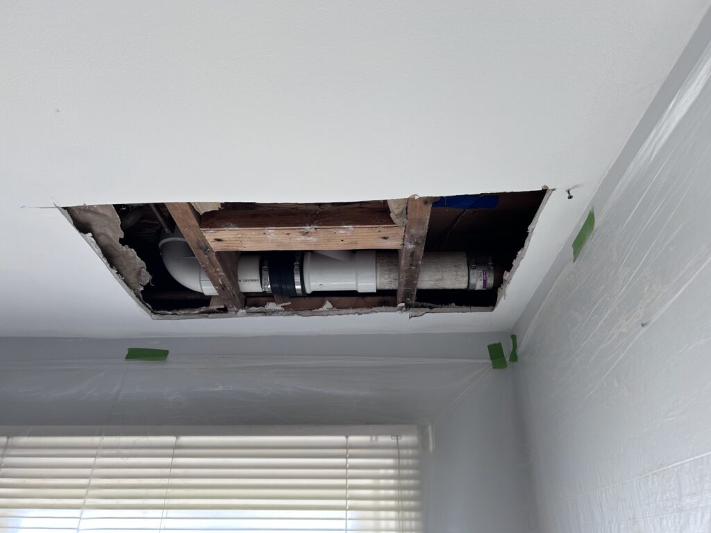 hole in kitchen ceiling
