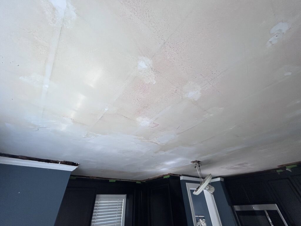Hidden Beneath an Ugly Tile Ceiling: A Plaster Ceiling Worth Restoring