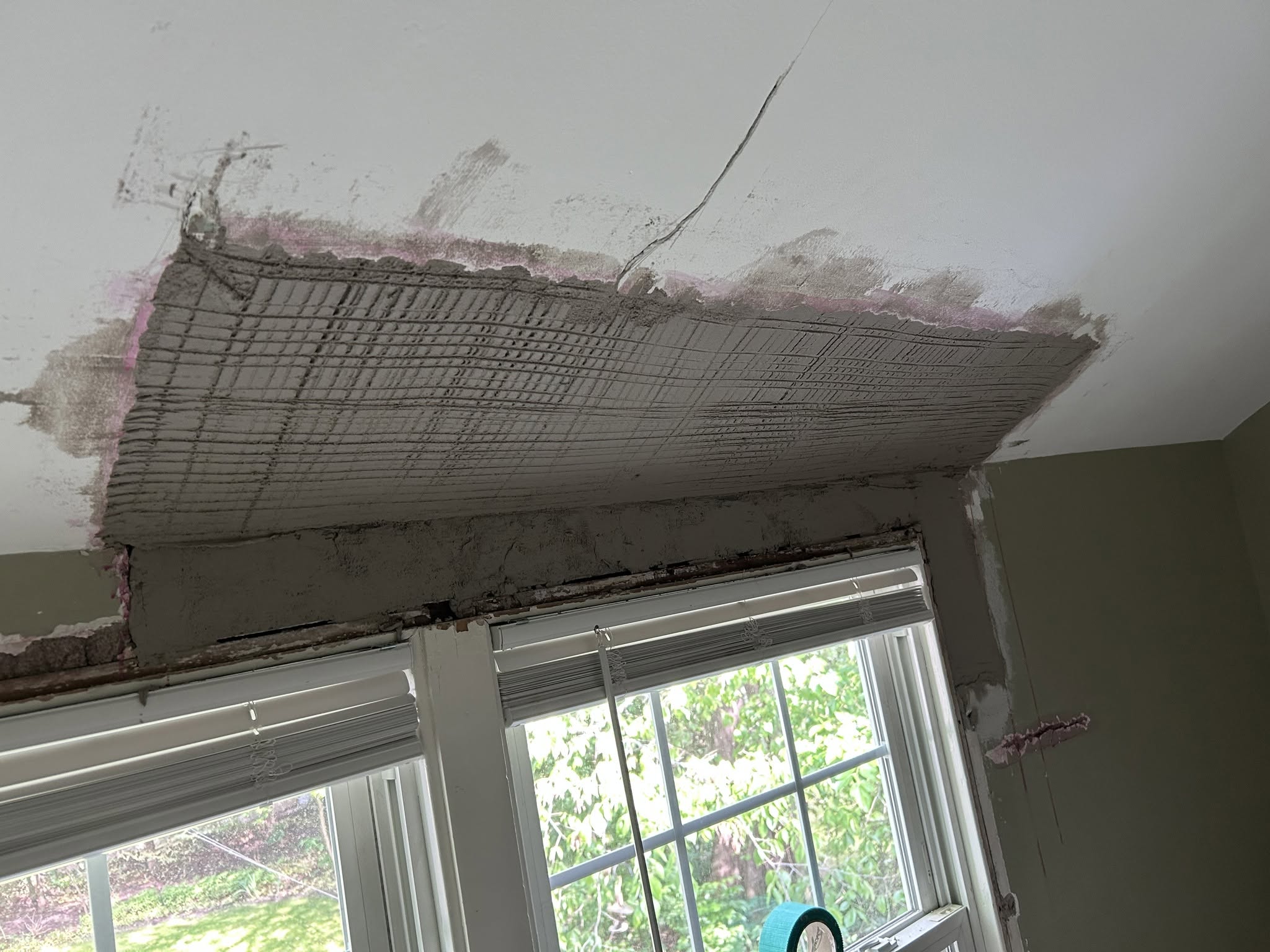 Repairing 5 Water-Damaged Plaster Ceilings in Snyder, NY