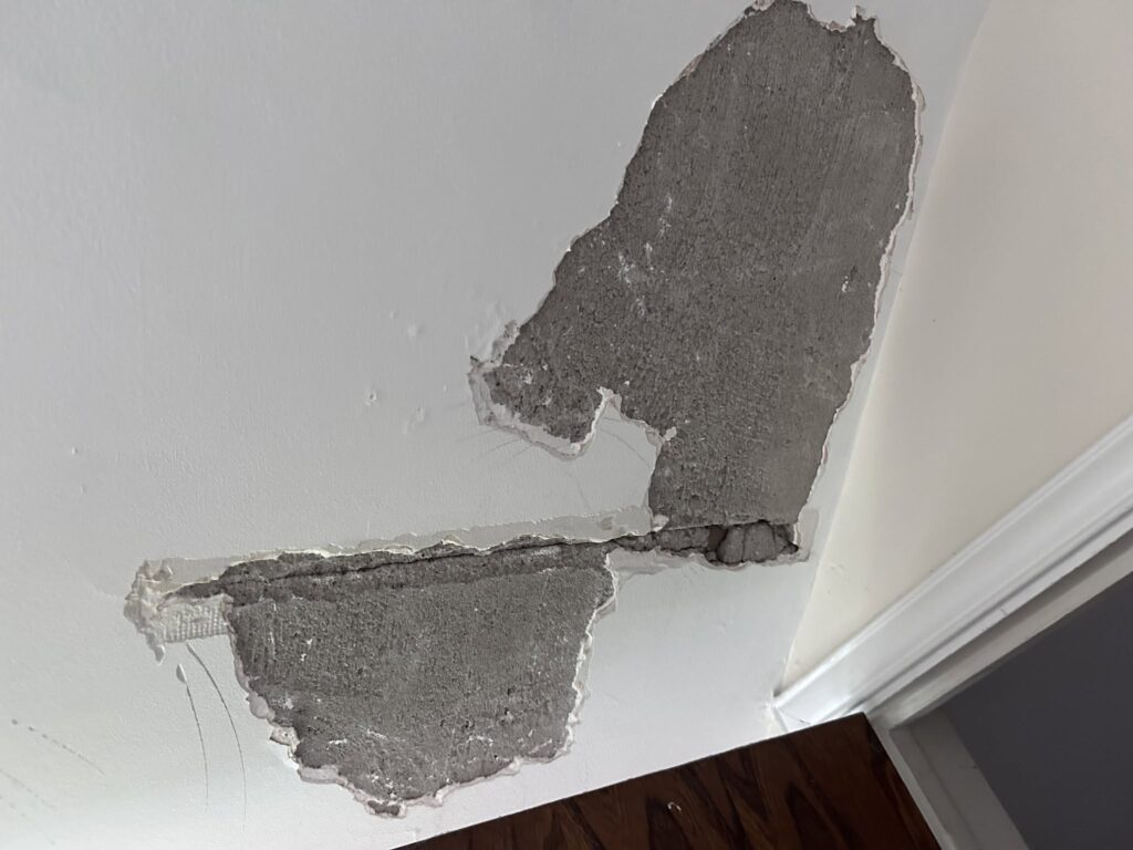 Repairing 5 Water-Damaged Plaster Ceilings in Snyder, NY