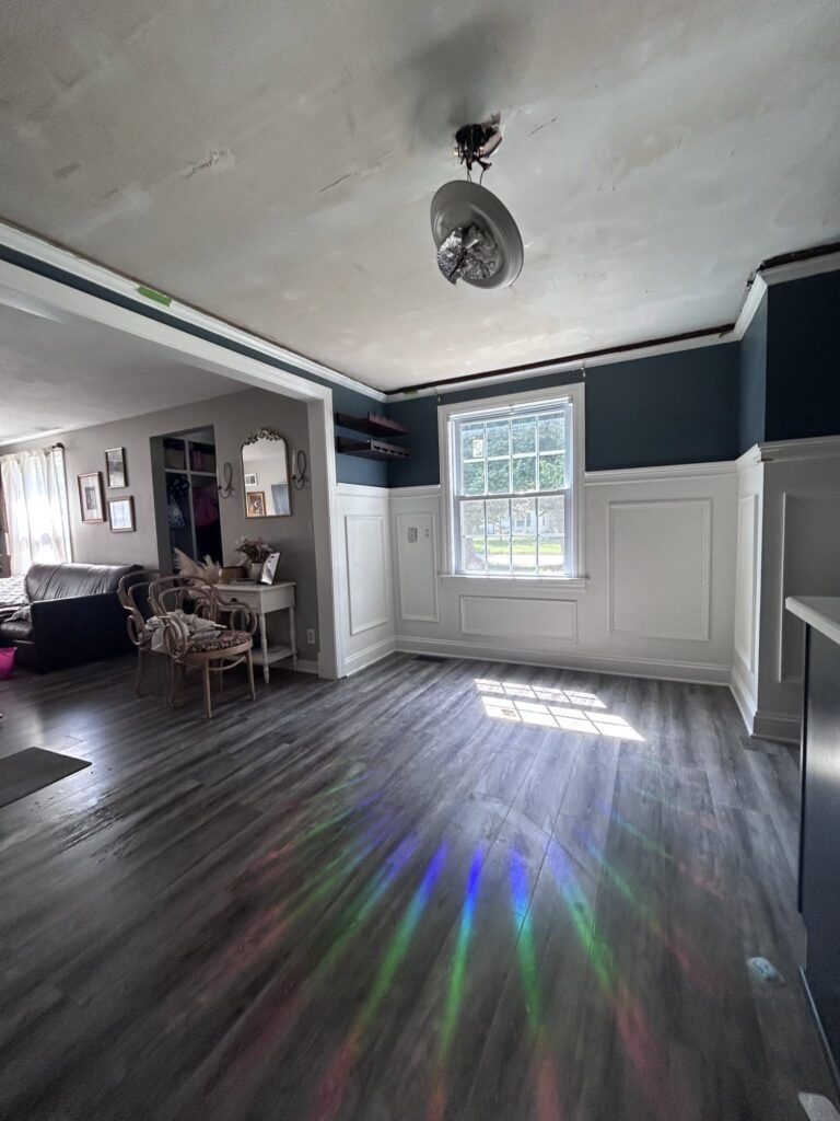 Hidden Beneath an Ugly Tile Ceiling: A Plaster Ceiling Worth Restoring
