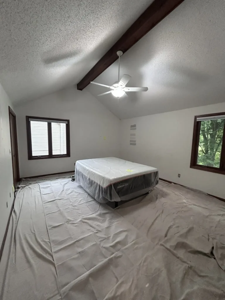 in prepartion for popcorn ceiling texture removal in east amherst ny
