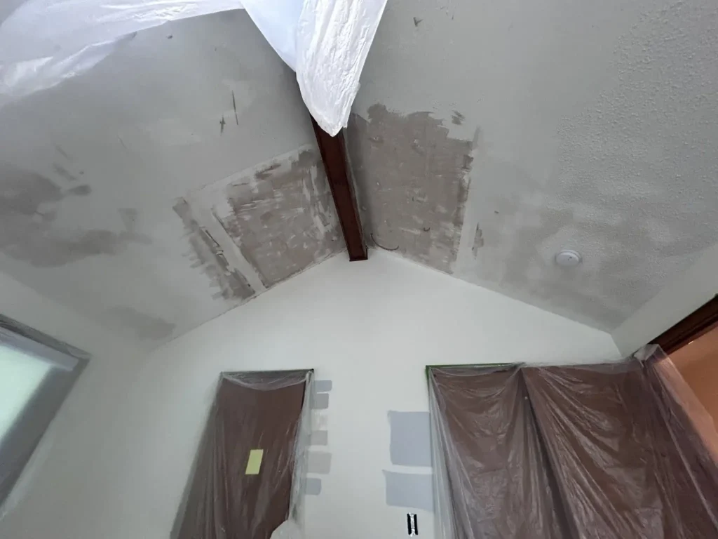 Ceiling Refinishing: Popcorn Removal and Painting